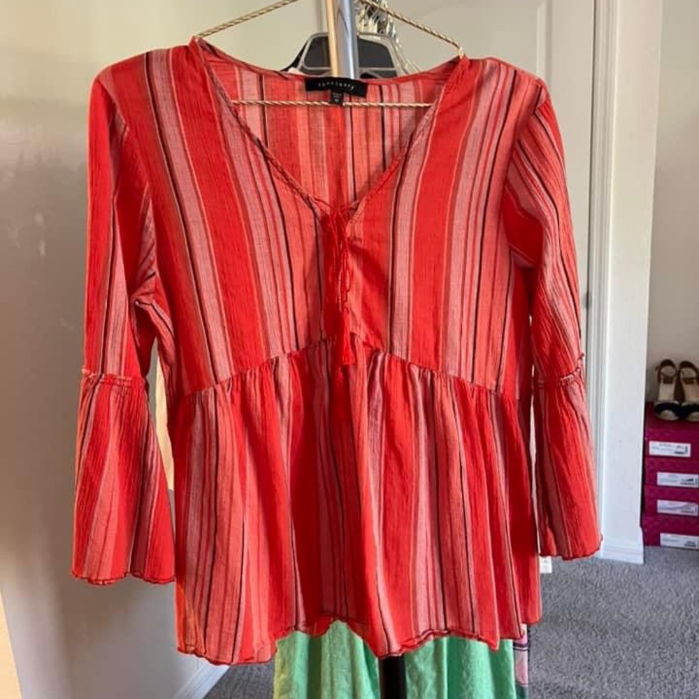 NWOT Sanctuary striped peasant top. Size med.